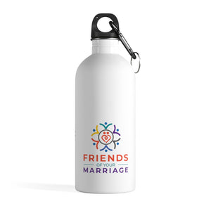 Friends Stainless Steel White/Gold Stand Up Water Bottle