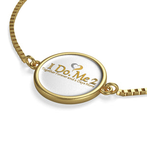 Gold on white IdoMe2 Box Chain Bracelet