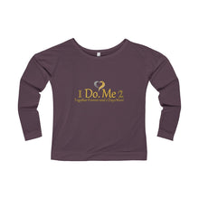 Gold/Silver Women's IdoMe2 French Terry Long Sleeve Scoopneck Tee