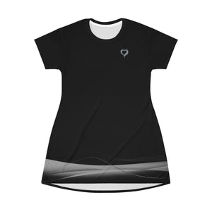 I Do Me2 Black/Grey AOP T-shirt Dress