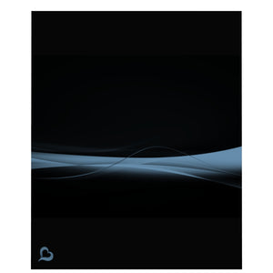 Black/Blue Microfiber IdoMe2 Duvet Cover