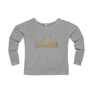 Gold/Silver Women's IdoMe2 French Terry Long Sleeve Scoopneck Tee